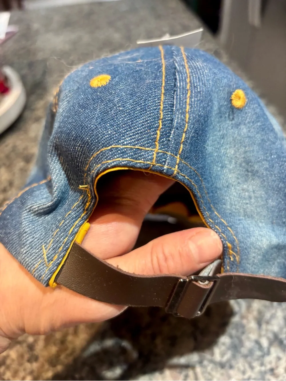 Denim distressed Cap with Multi-Colored Gem Embellishments🩷💛❤️💙NWT
